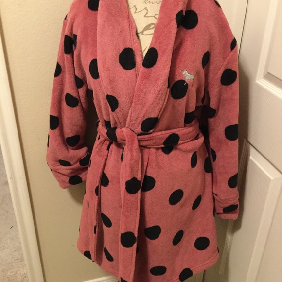 PINK Victoria's Secret Other - Women's PINK Polka Dot BathRobe Size M/L NWT
